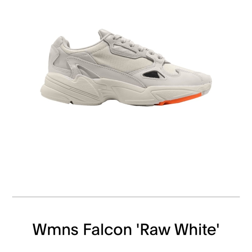 Women’s raw white adidas falcons